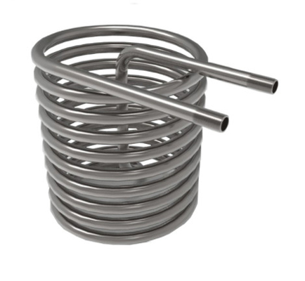 prevención de congelación coaxial de acero inoxidable del cambiador de calor de la bobina 2.09m3/H